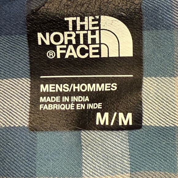 The North Face Men’s Size Medium Blue & Gray Checked Short Sleeve Shirt - Picture 4 of 8